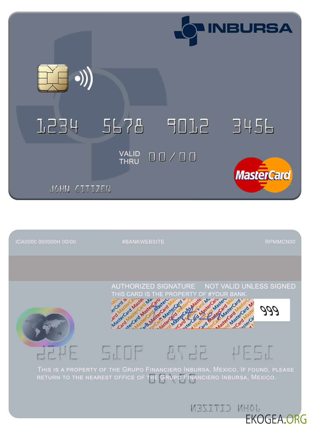 Carte Mastercard Mexique Grupo Financiero Inbursa